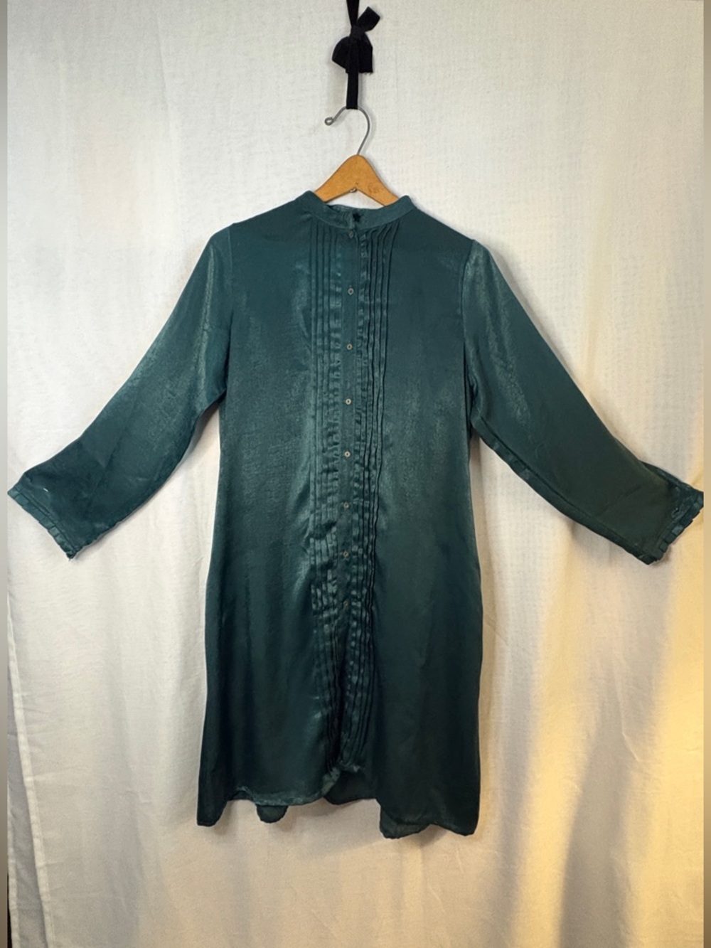 Generation Pakistan 100% Cotton Sateen finish Tunic/Shirt dress in teal